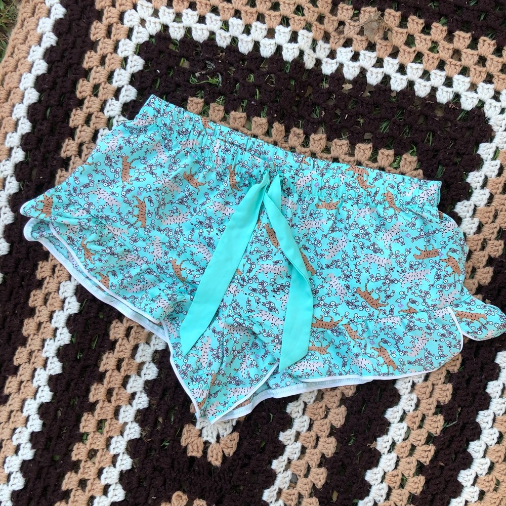Victoria’s Secret Satin Shorts Floral Tiger Print